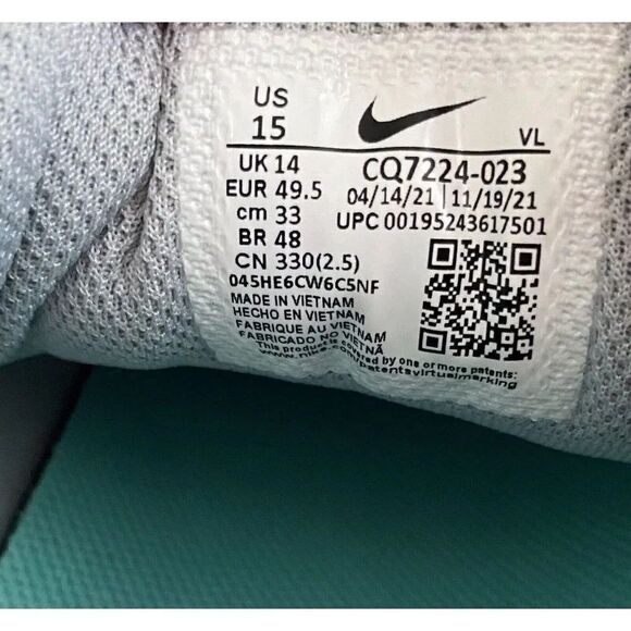 Nike Force Zoom Trout 7 Pro Men's Sz 15 Metal Baseball Cleats Grey CQ7224-023 - Picture 10 of 10